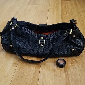 Cole Haan F06 Village Weave Leather Hobo Bag